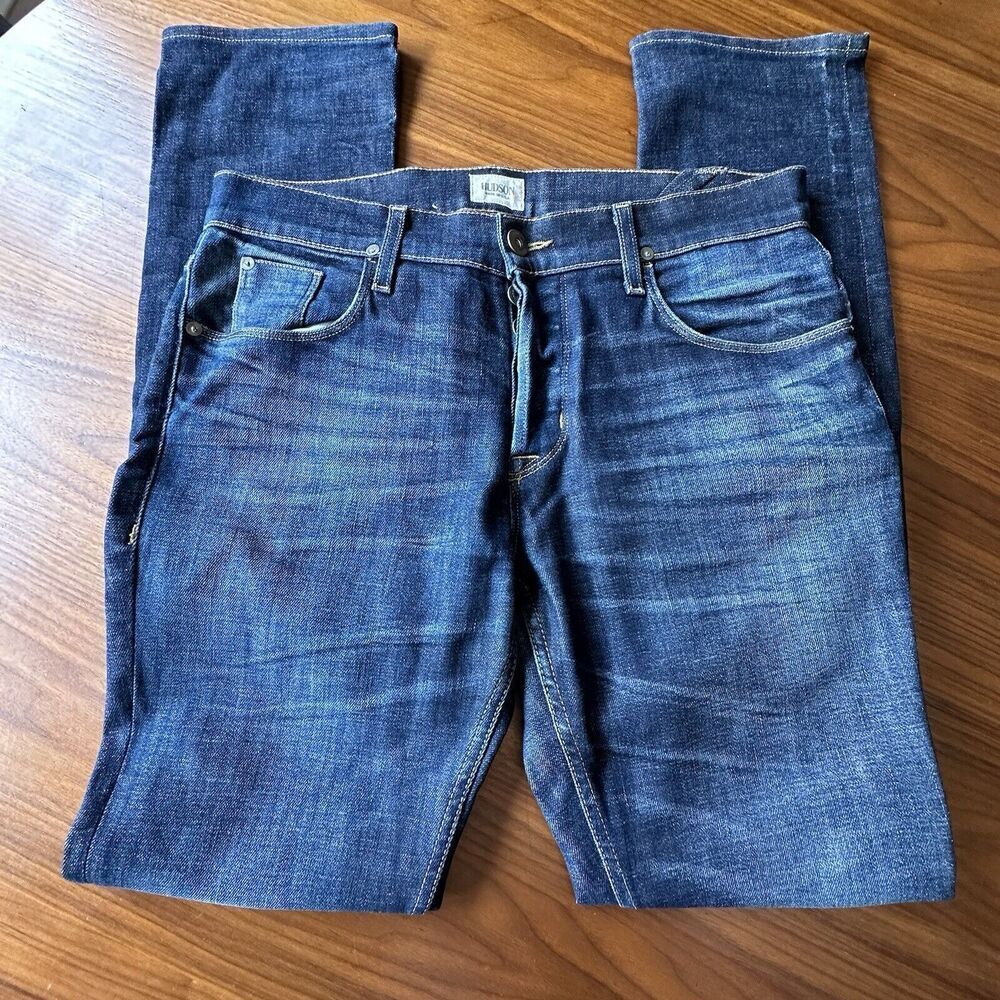 Hudson Los Angeles Men's Jeans 30 Slim Straight Blue Made In USA